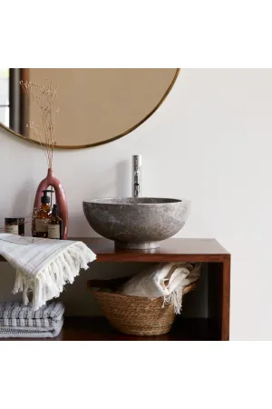 Gray Marble Bathroom Sink | Tikamoon Bahya