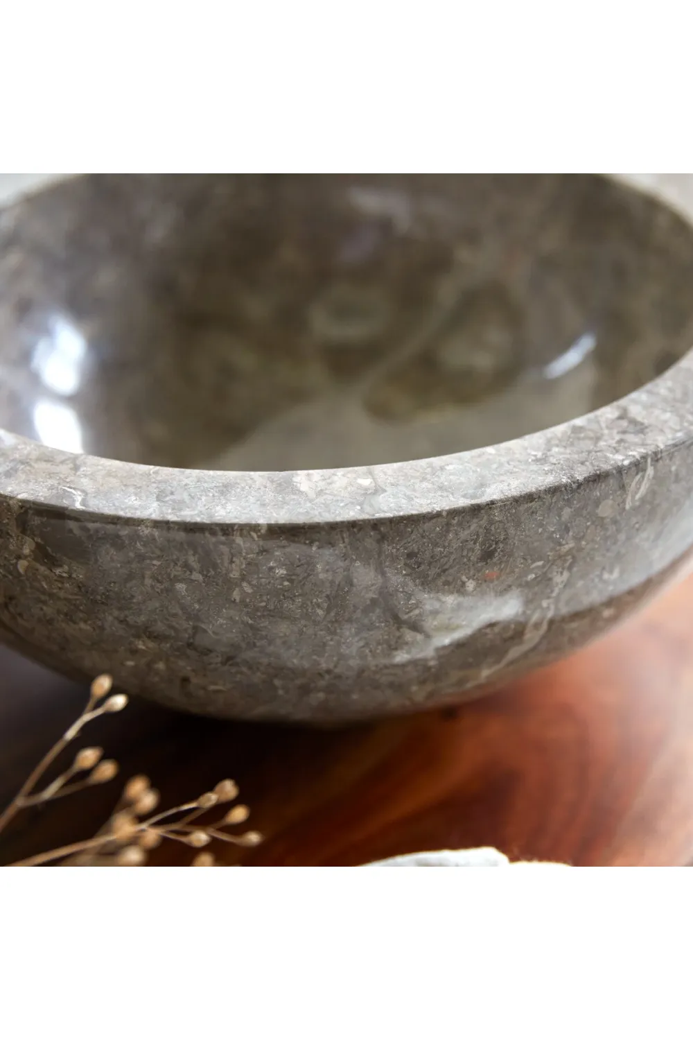 Gray Marble Bathroom Sink | Tikamoon Bahya