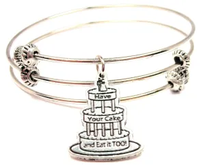 Have Your Cake and Eat It Too Triple Style Expandable Bangle Bracelet