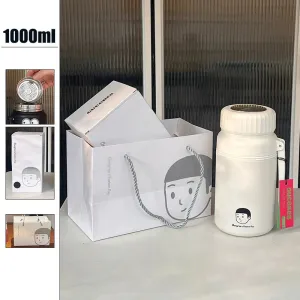 High-Value Large Capacity Thermos Cup - Stainless Steel with Tea Partition