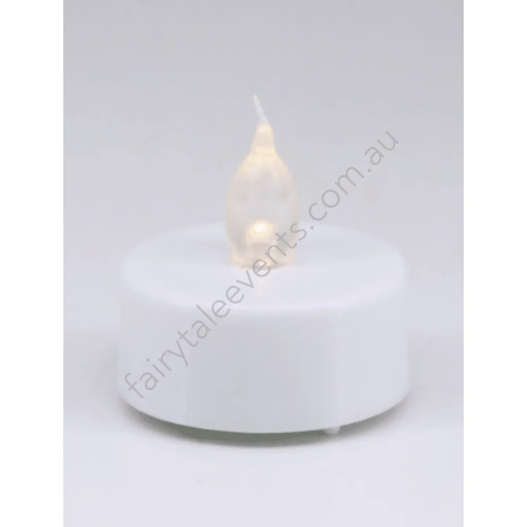 Hire includes flameless LED tea light candle.