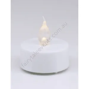 Hire includes flameless LED tea light candle.