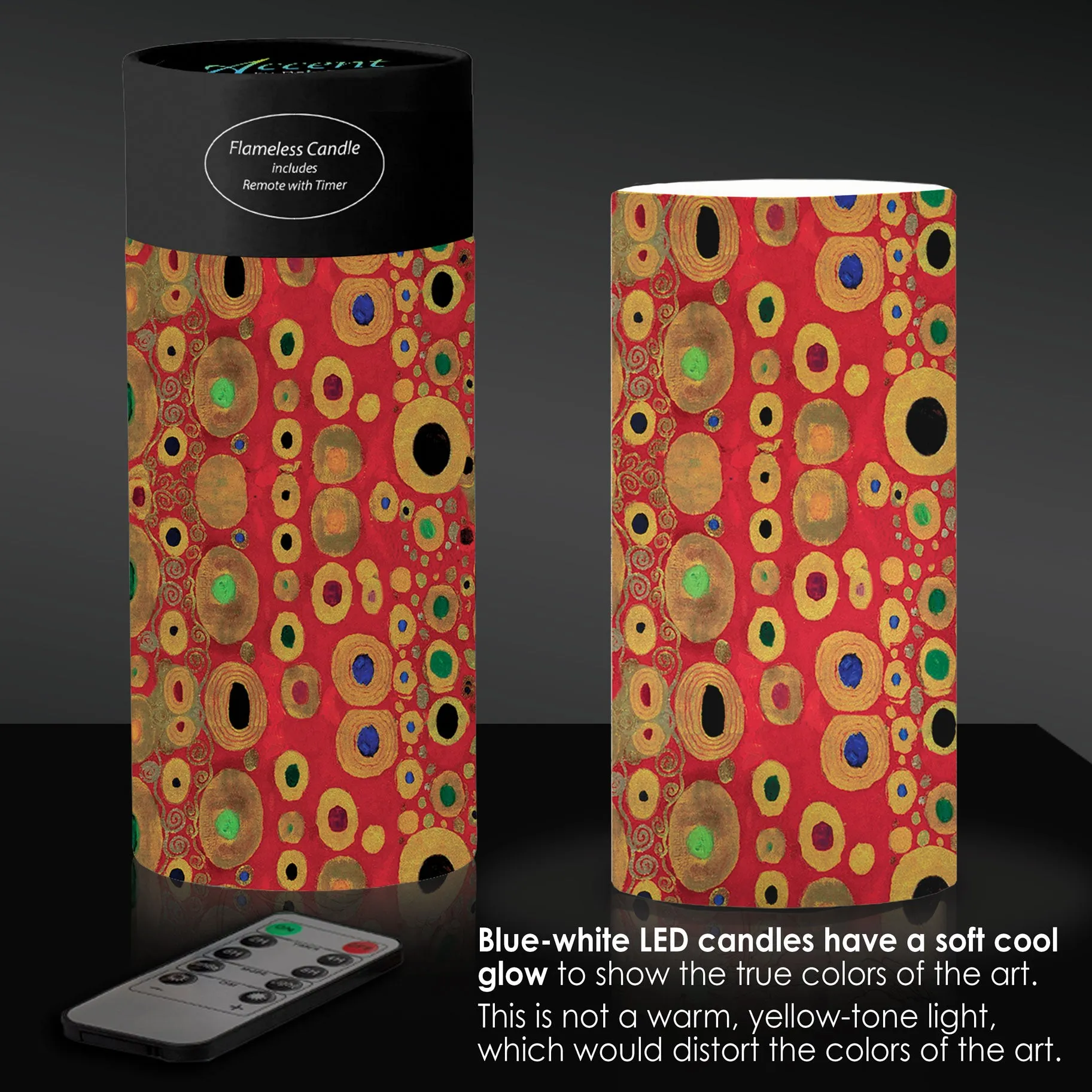Klimt Hope II 6" LED Real Wax Candle with Remote
