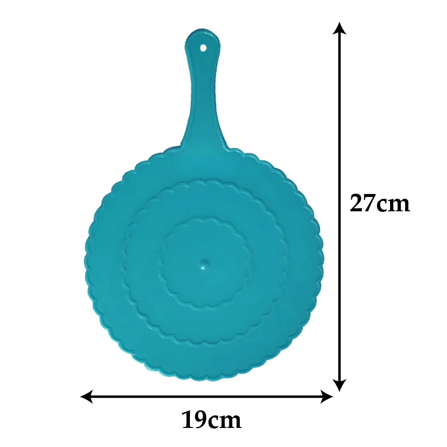 Kuber Industries Plastic Lightweight Handfan|Hath Pankha|Beejna for Natural Cooling Air Home Decor and Travel Useful, Pack of 4 (Blue)