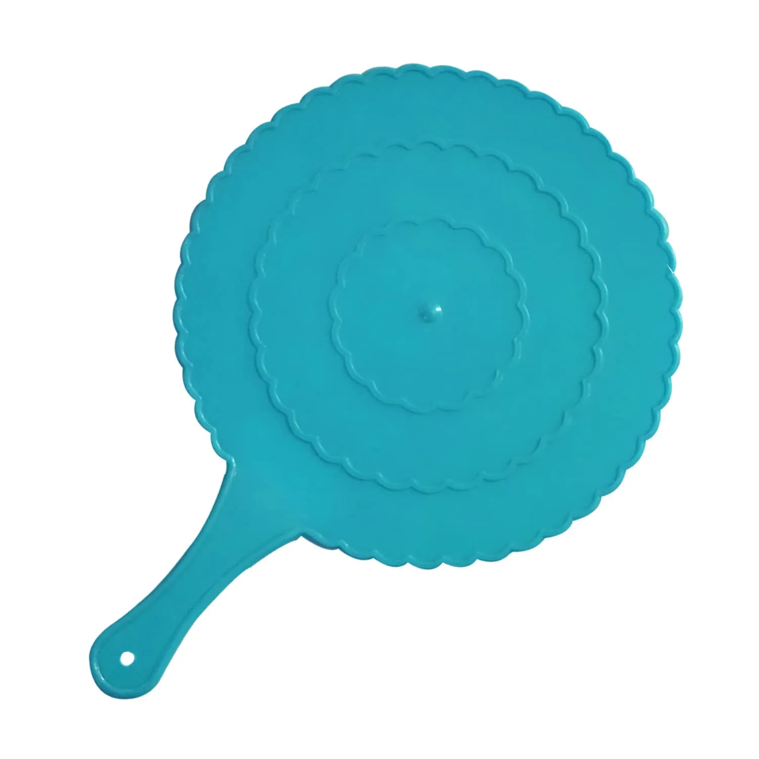 Kuber Industries Plastic Lightweight Handfan|Hath Pankha|Beejna for Natural Cooling Air Home Decor and Travel Useful, Pack of 4 (Blue)