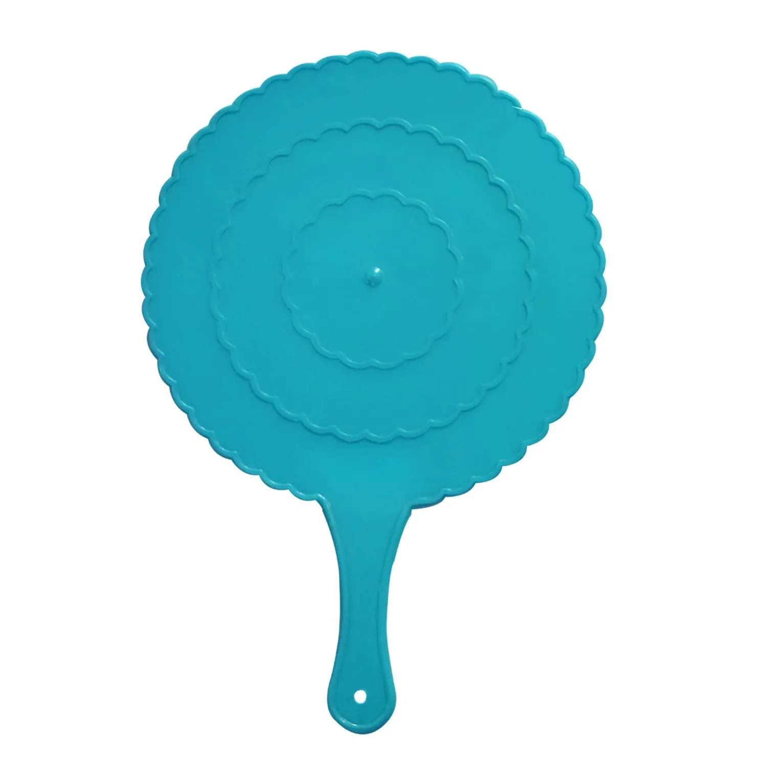 Kuber Industries Plastic Lightweight Handfan|Hath Pankha|Beejna for Natural Cooling Air Home Decor and Travel Useful, Pack of 4 (Blue)