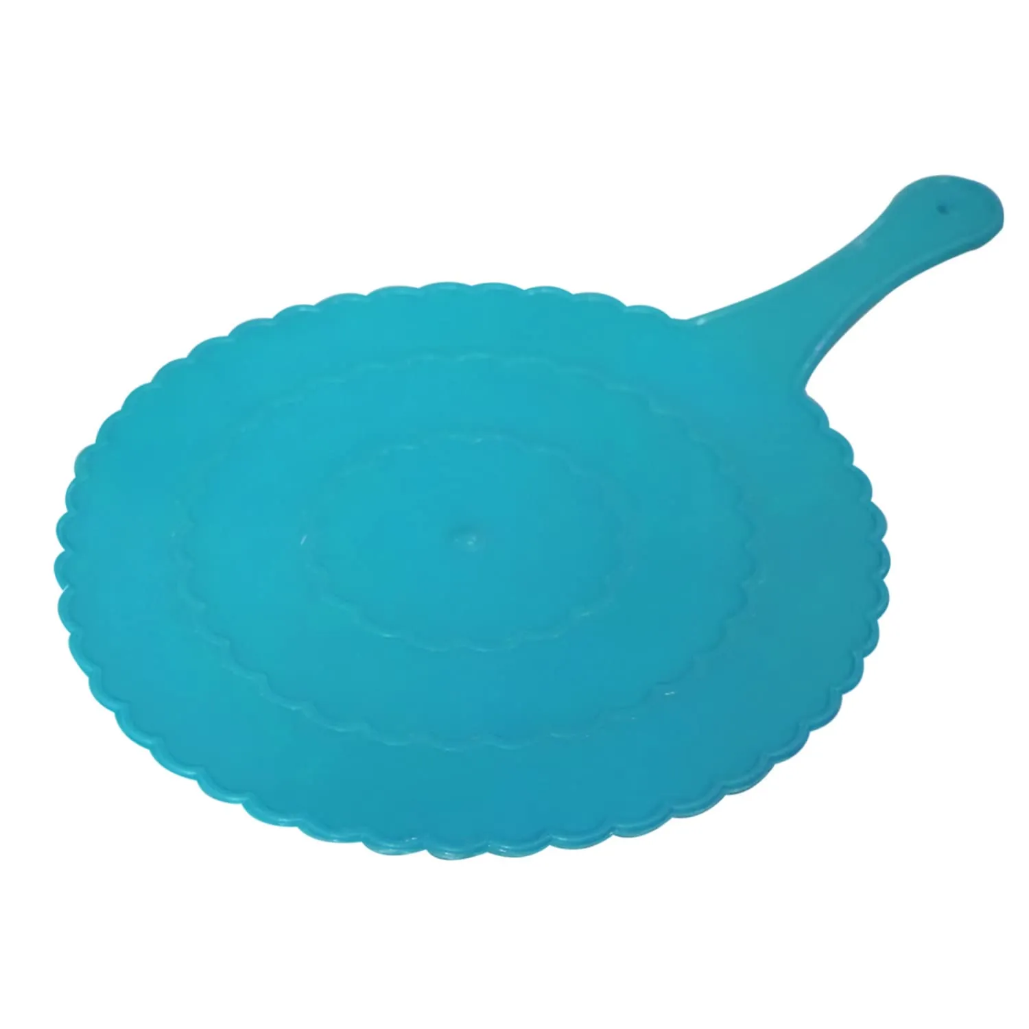 Kuber Industries Plastic Lightweight Handfan|Hath Pankha|Beejna for Natural Cooling Air Home Decor and Travel Useful, Pack of 4 (Blue)