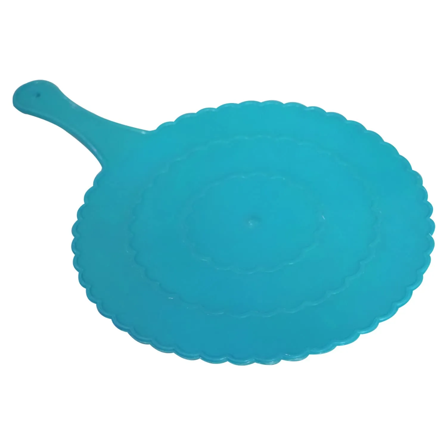 Kuber Industries Plastic Lightweight Handfan|Hath Pankha|Beejna for Natural Cooling Air Home Decor and Travel Useful, Pack of 4 (Blue)