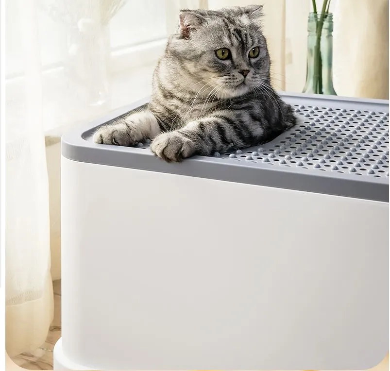 Large Fully Enclosed Cat Litter Tray  Anti Splash