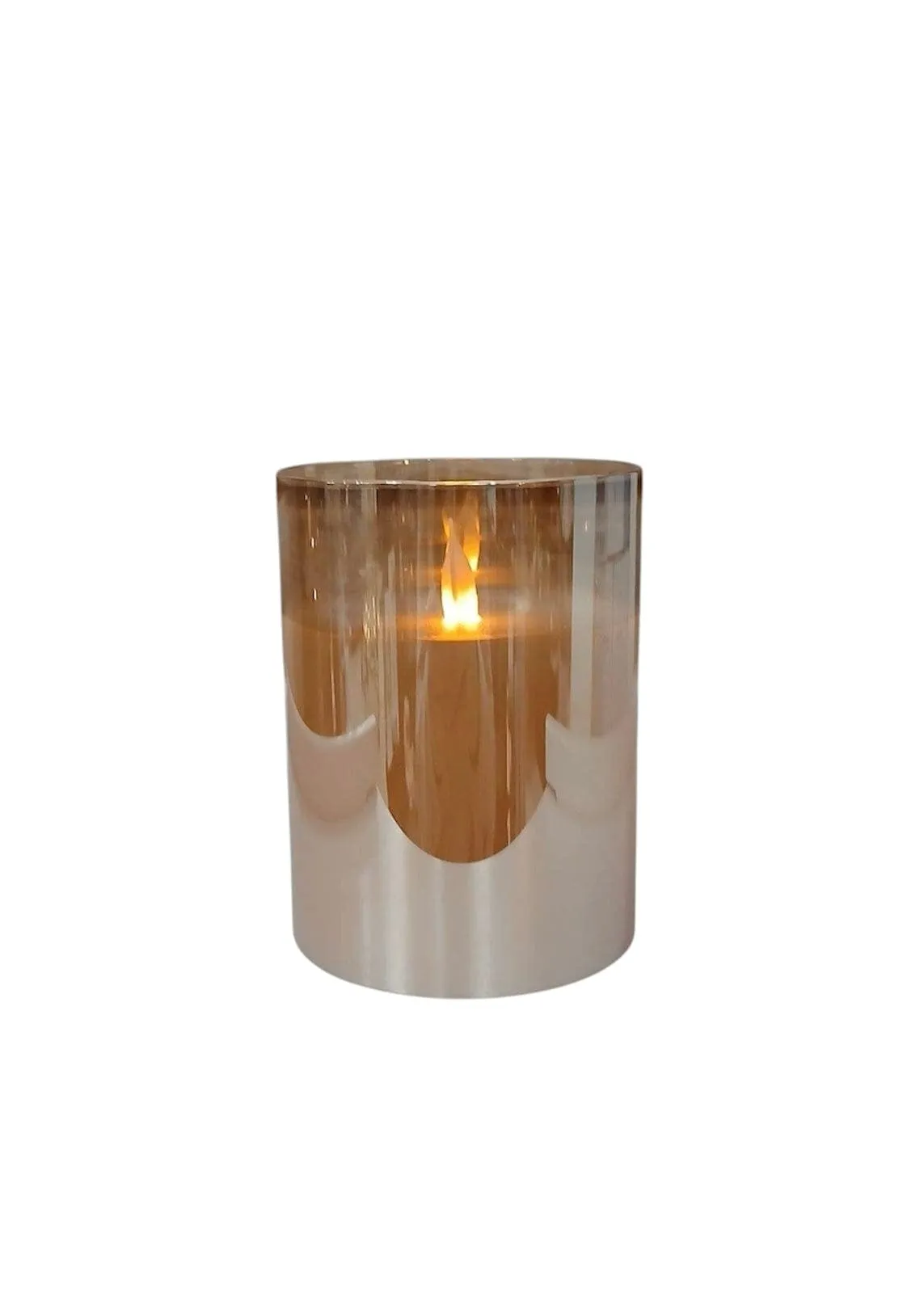 LED Candles in Gold Glass