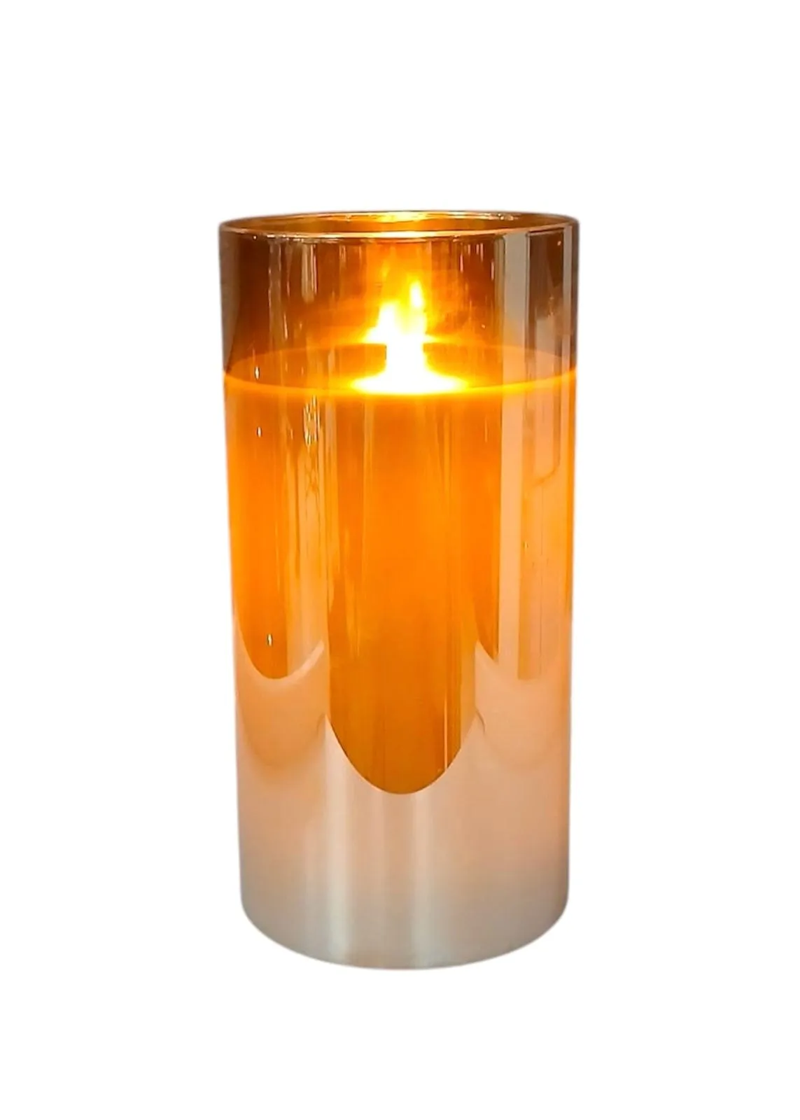 LED Candles in Gold Glass