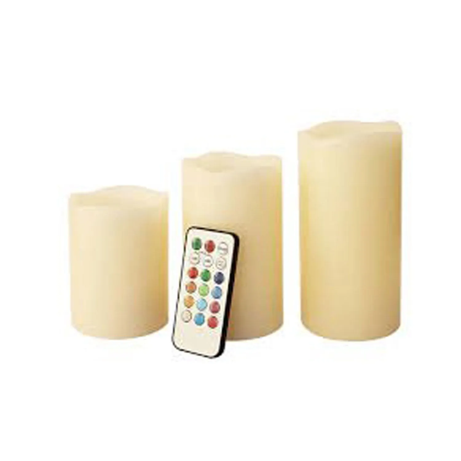 LED Remote Control Electronic Candle - 3 Piece Set