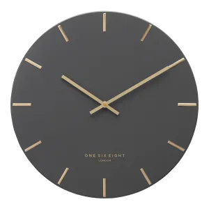 LUCA Charcoal 60cm Silent Wall Clock