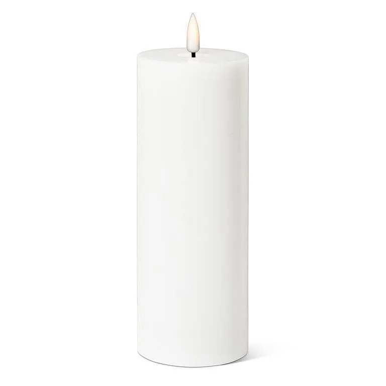 Luxlite Flameless Candles LED Pillar Candle - White 3" x 8"