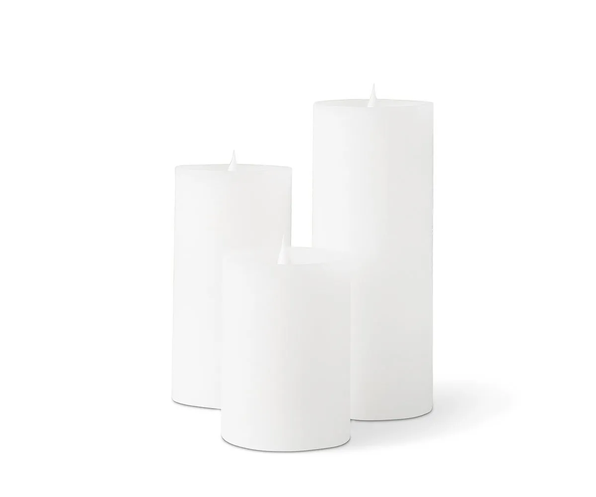 Lys Flameless Candle, Set of 3 - White