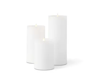 Lys Flameless Candle, Set of 3 - White