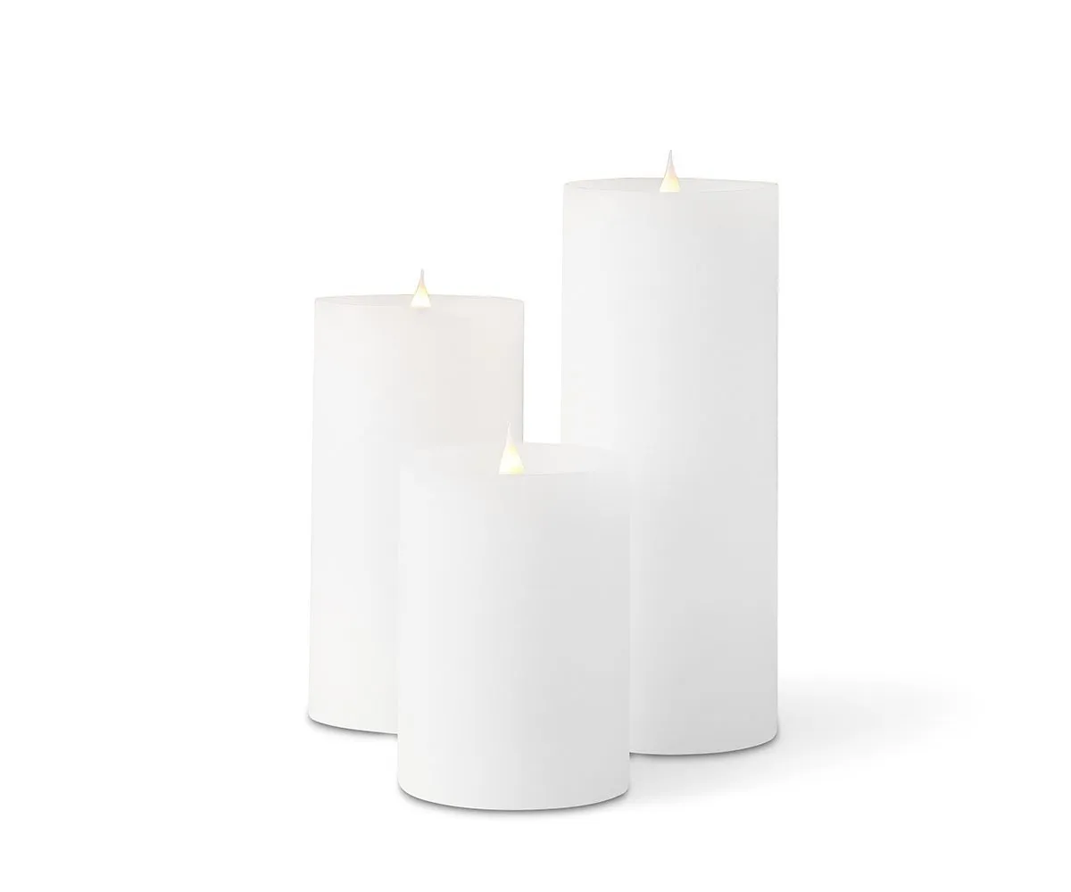 Lys Flameless Candle, Set of 3 - White