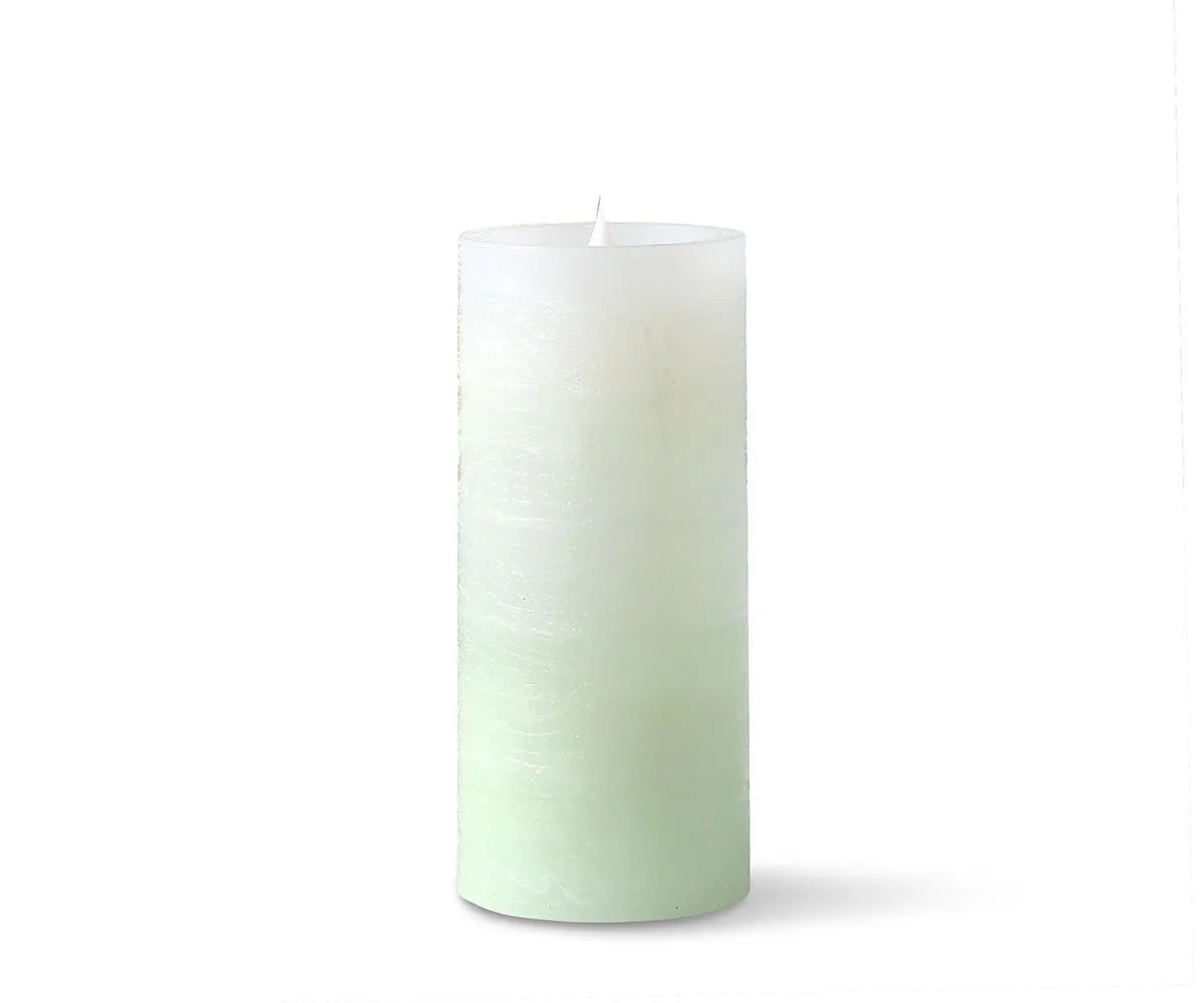 Lys Flameless Candles, Set of 2 - Green Ombre