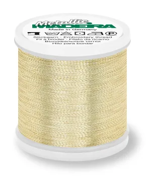 Madeira Brilliant Metallic 40 | Machine Embroidery Thread | 220 Yards | 9842-G3 | Gold 3