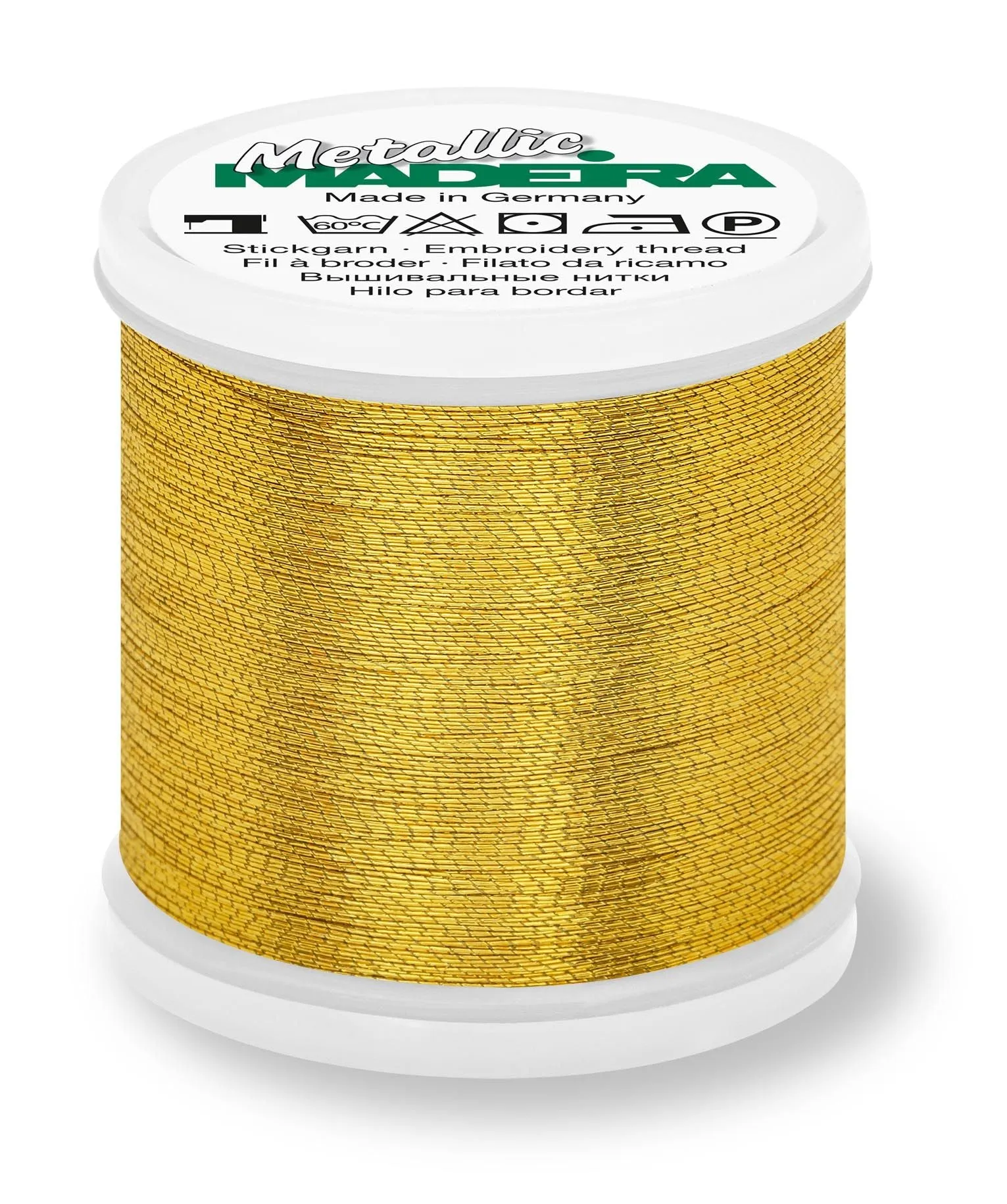 Madeira Brilliant Metallic 40 | Machine Embroidery Thread | 220 Yards | 9842-G8 | Gold 8