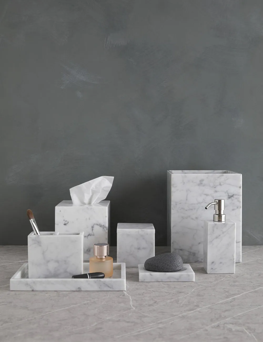 Marmol Marble Bath Accessories by Kassatex