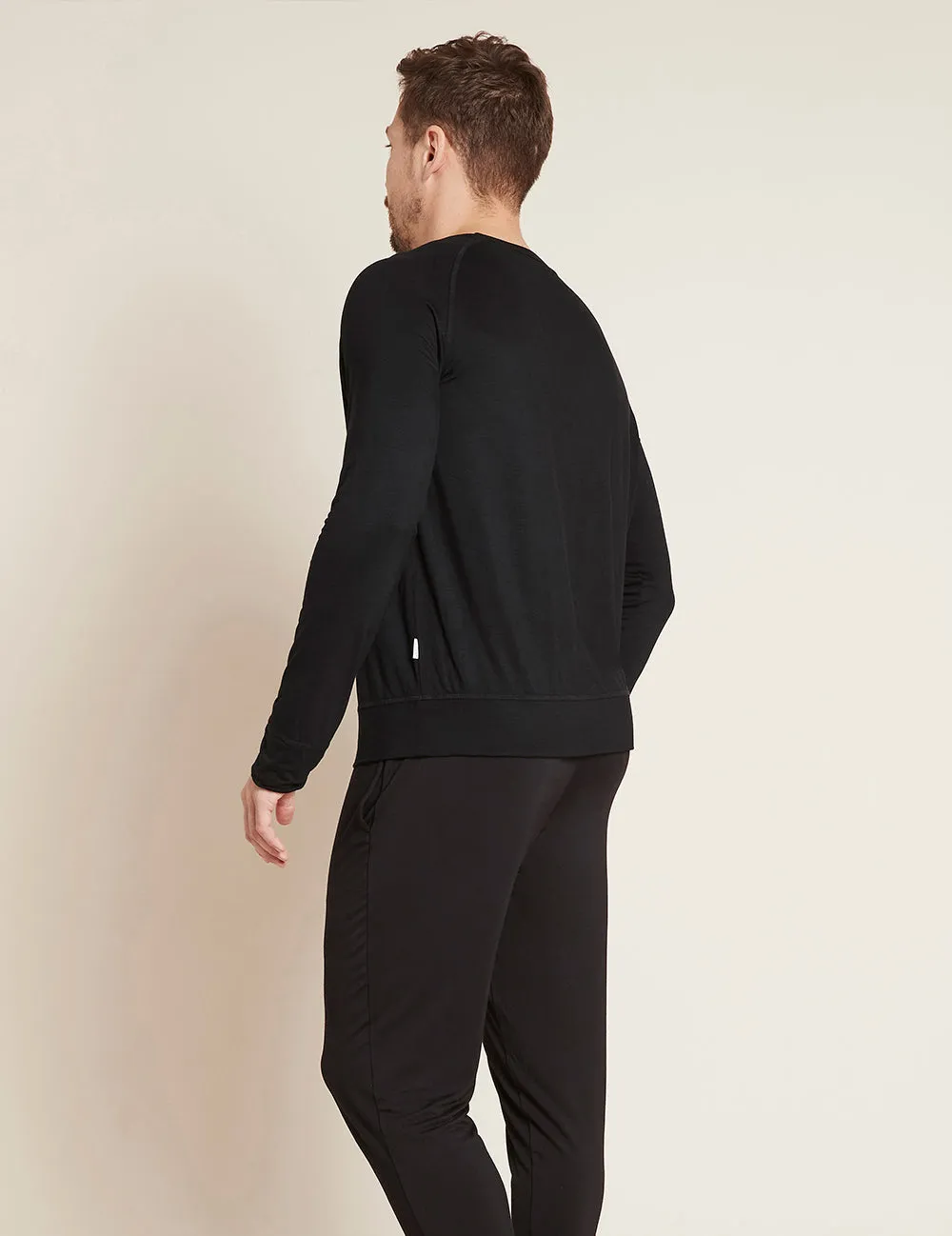 Men's Long Sleeve Sleep Tee - Black