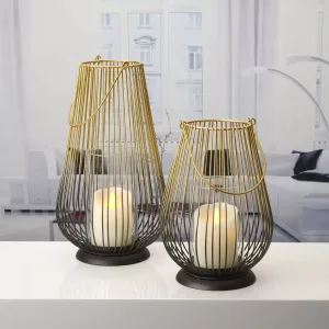 Mikasa Wire Ombre Hurricane Candle Holder, Set of 2