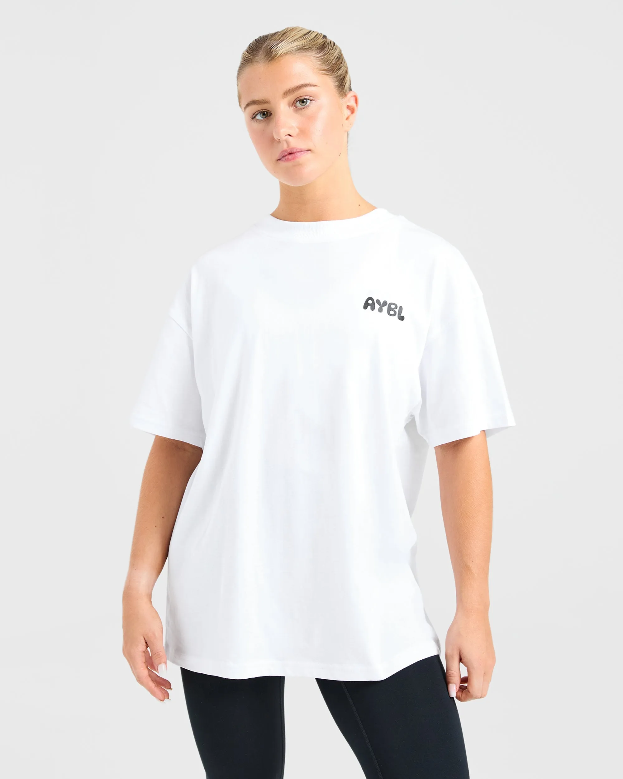 Mind Over Matter V2 Oversized T Shirt - White