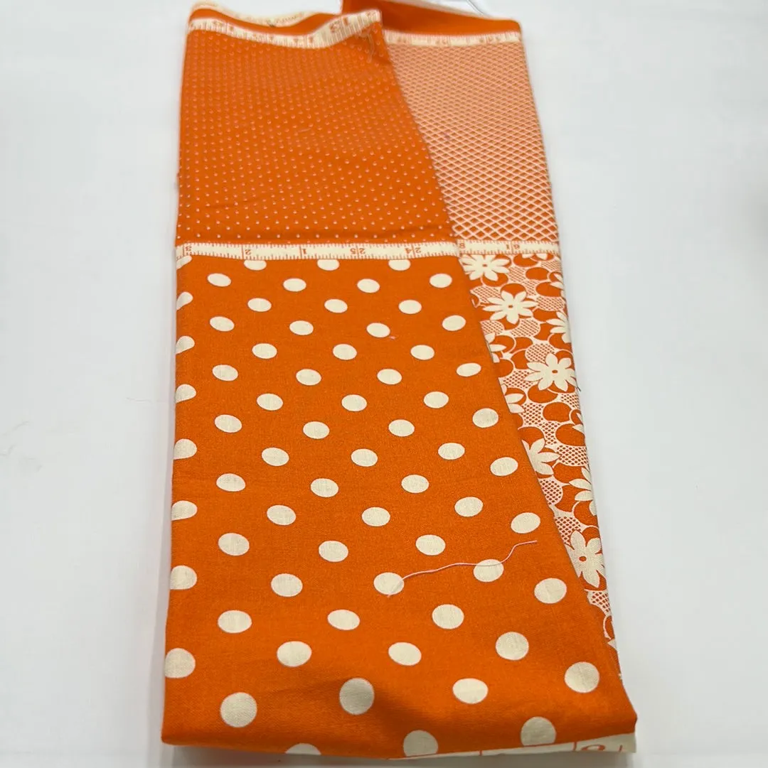Moda Quilting Cotton, Orange & Cream (WQC1803)