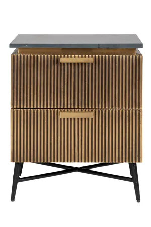 Modern Metal Bedside Cabinet | OROA Ironville