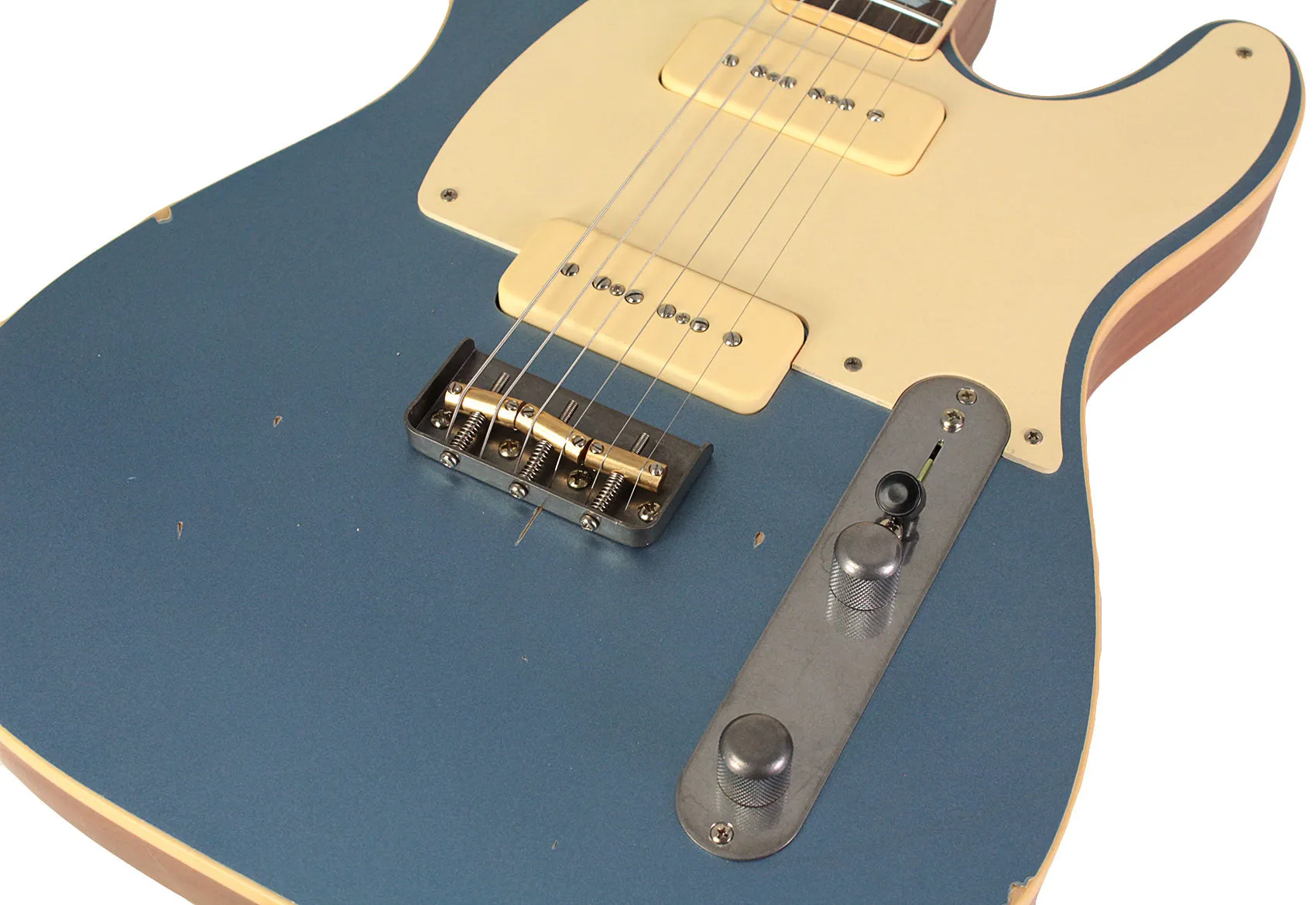 Nash T56 Guitar, Ice Blue Metallic, Light Aging