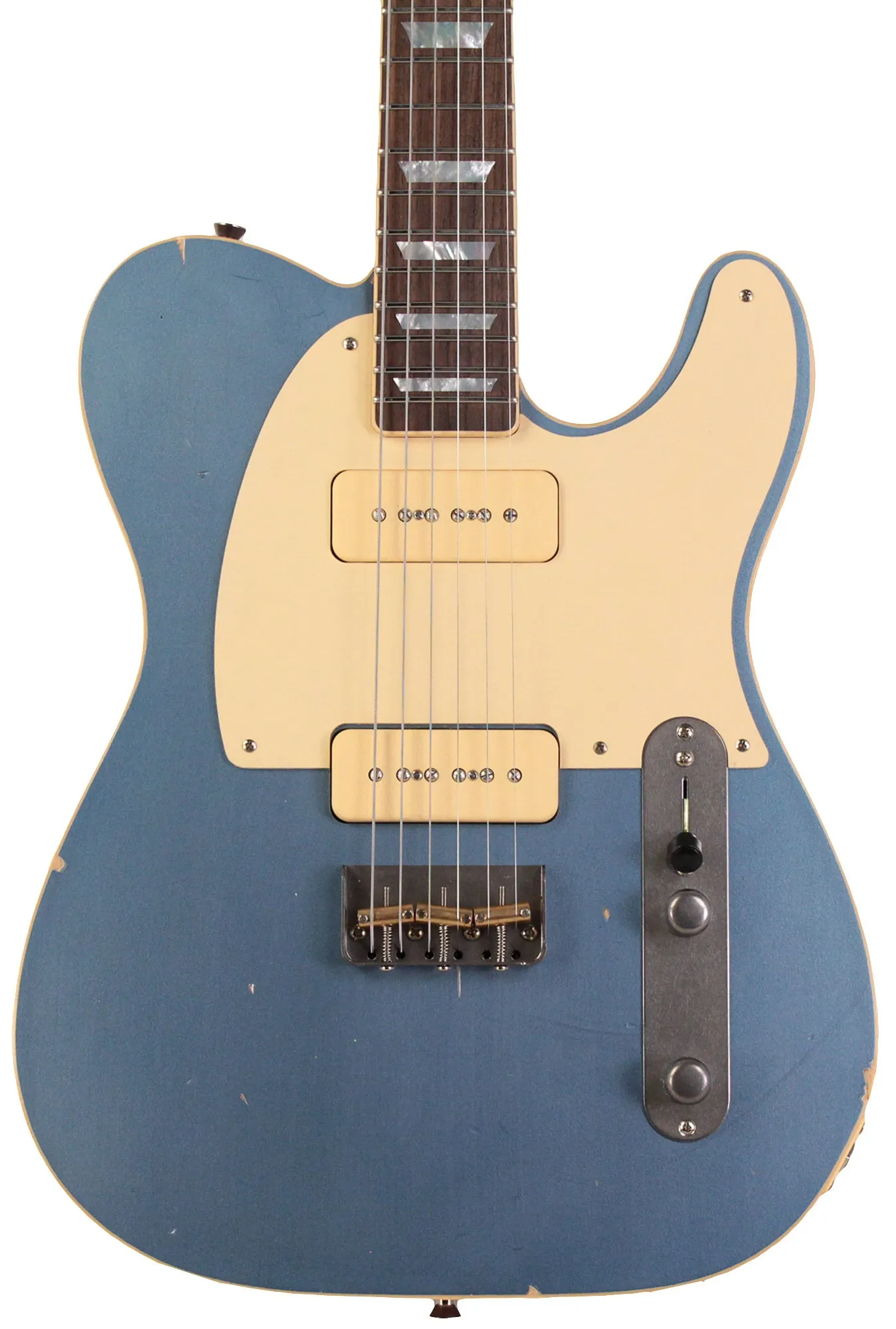 Nash T56 Guitar, Ice Blue Metallic, Light Aging