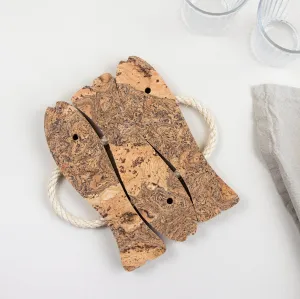 Natural Cork Trivet | 3 Fish
