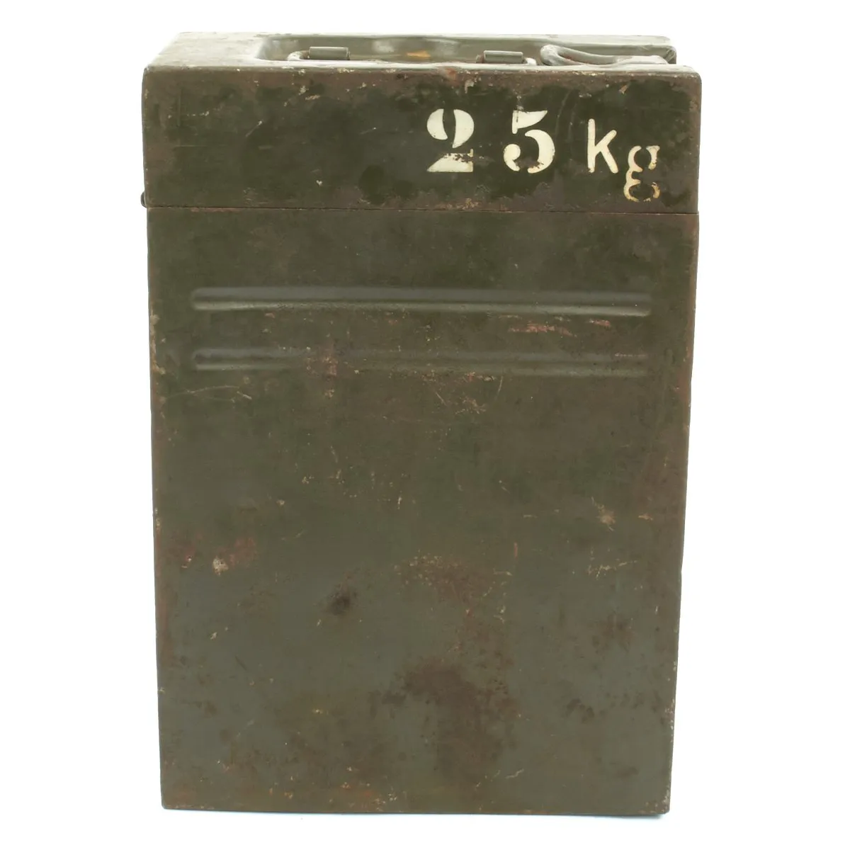 Original German WWII Flak 38 Anti-Aircraft Gun 20 mm Magazine with Case and Inter Rounds - Flakvierling 38