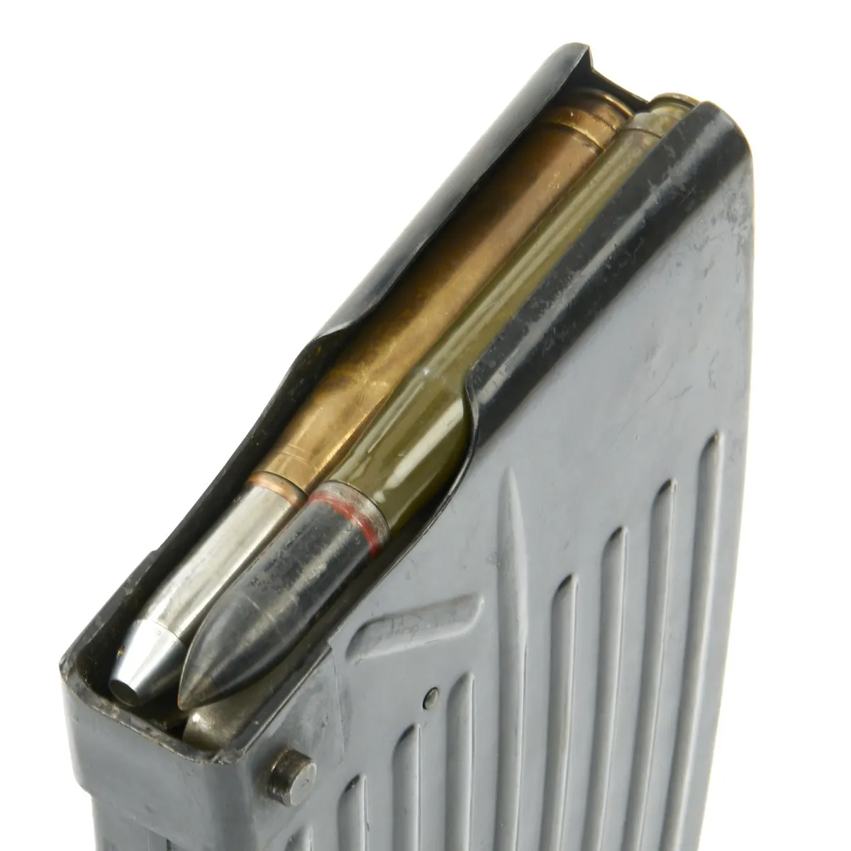 Original German WWII Flak 38 Anti-Aircraft Gun 20 mm Magazine with Case and Inter Rounds - Flakvierling 38