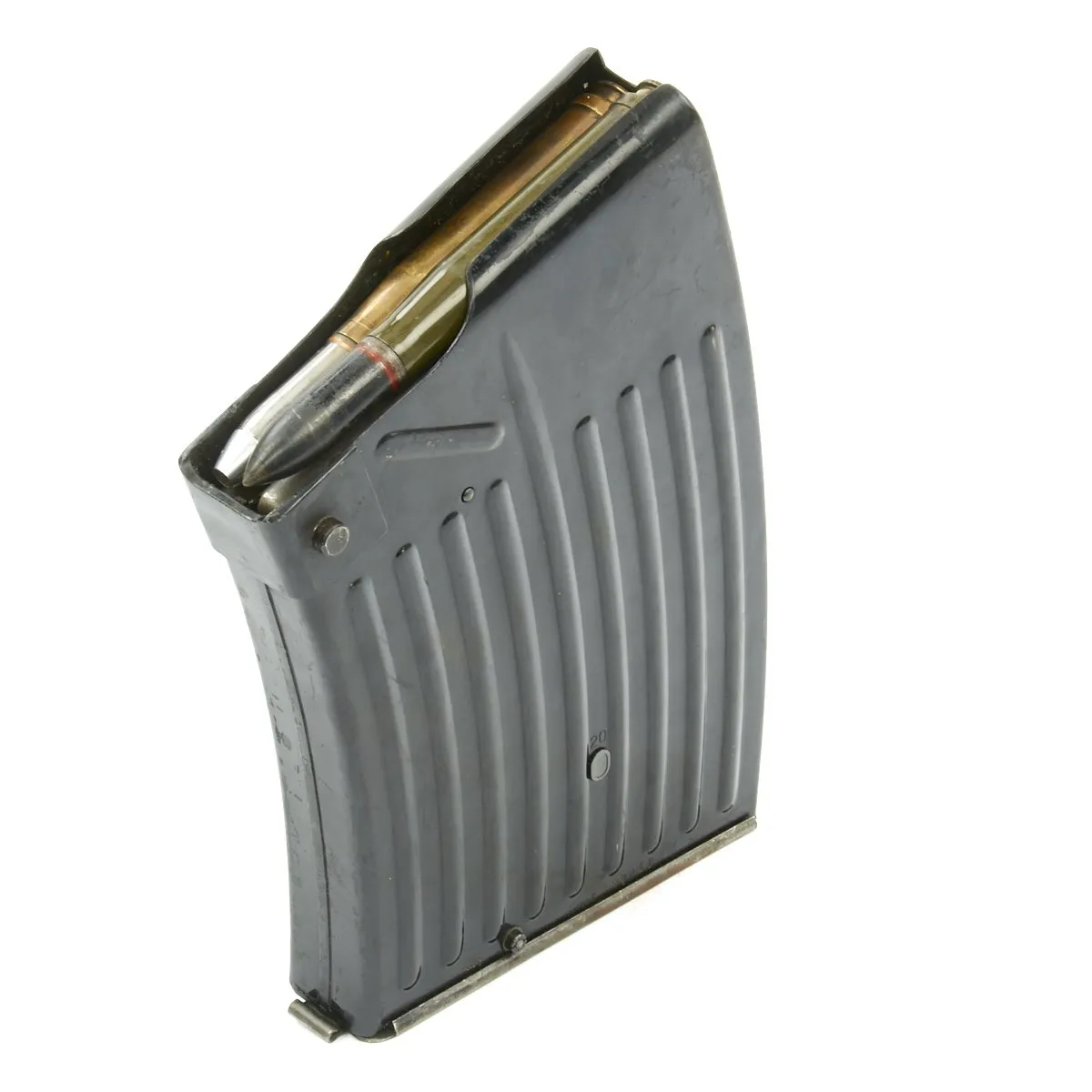 Original German WWII Flak 38 Anti-Aircraft Gun 20 mm Magazine with Case and Inter Rounds - Flakvierling 38