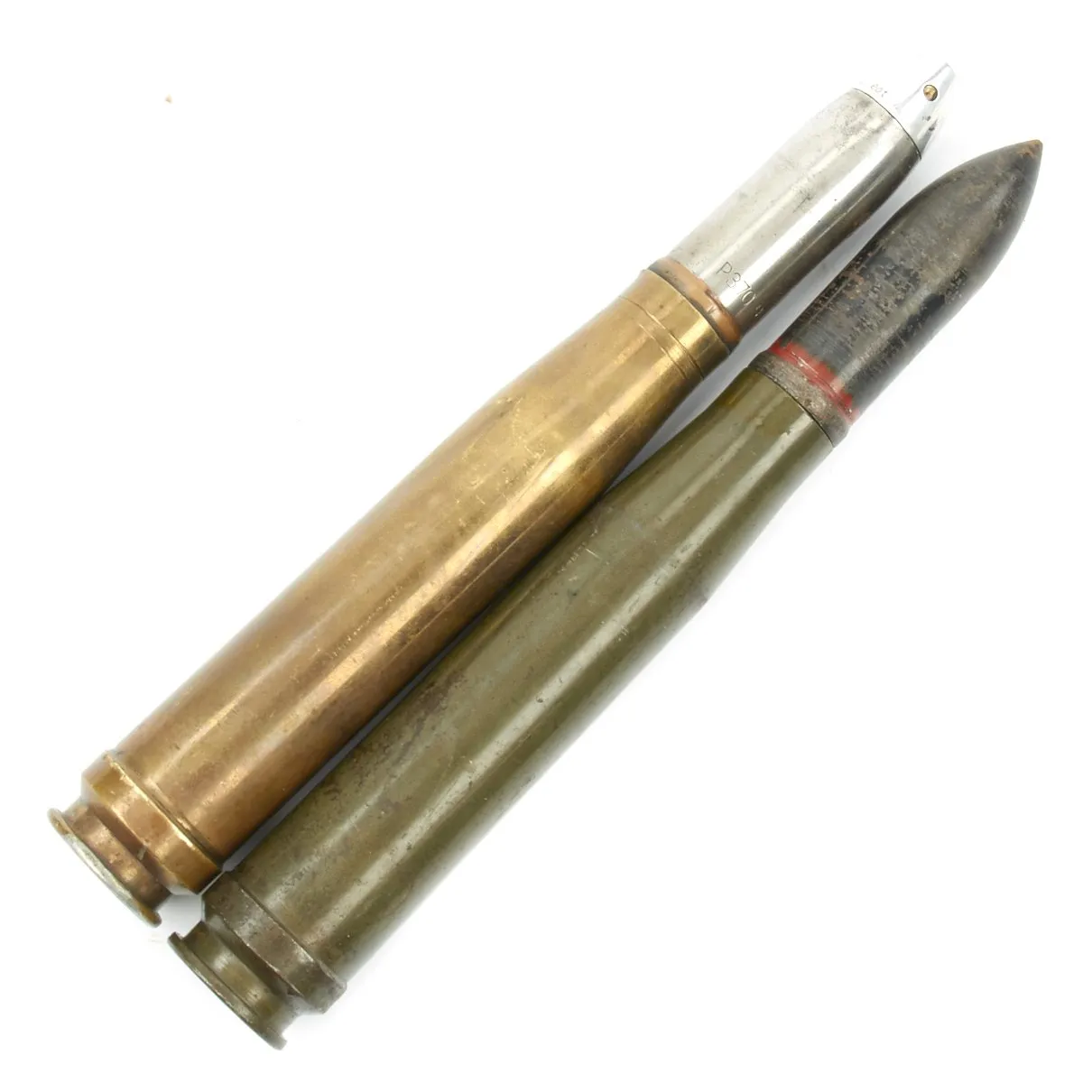 Original German WWII Flak 38 Anti-Aircraft Gun 20 mm Magazine with Case and Inter Rounds - Flakvierling 38