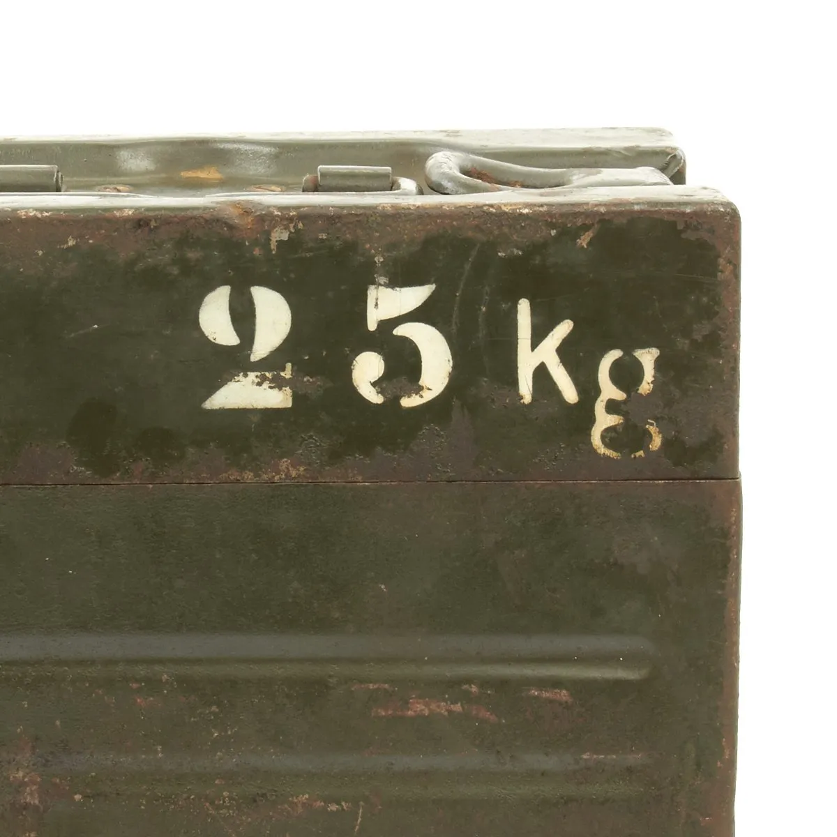 Original German WWII Flak 38 Anti-Aircraft Gun 20 mm Magazine with Case and Inter Rounds - Flakvierling 38