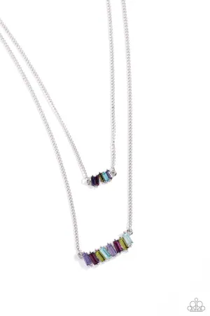 Paparazzi Easygoing Emeralds Multi Necklace & Earring Set