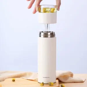 Portable Tea Separation Thermos Cup - Stylish Stainless Steel Water Cup