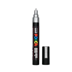 POSCA Medium Bullet Tip Paint Marker Pen PC-5M - Metallic Silver