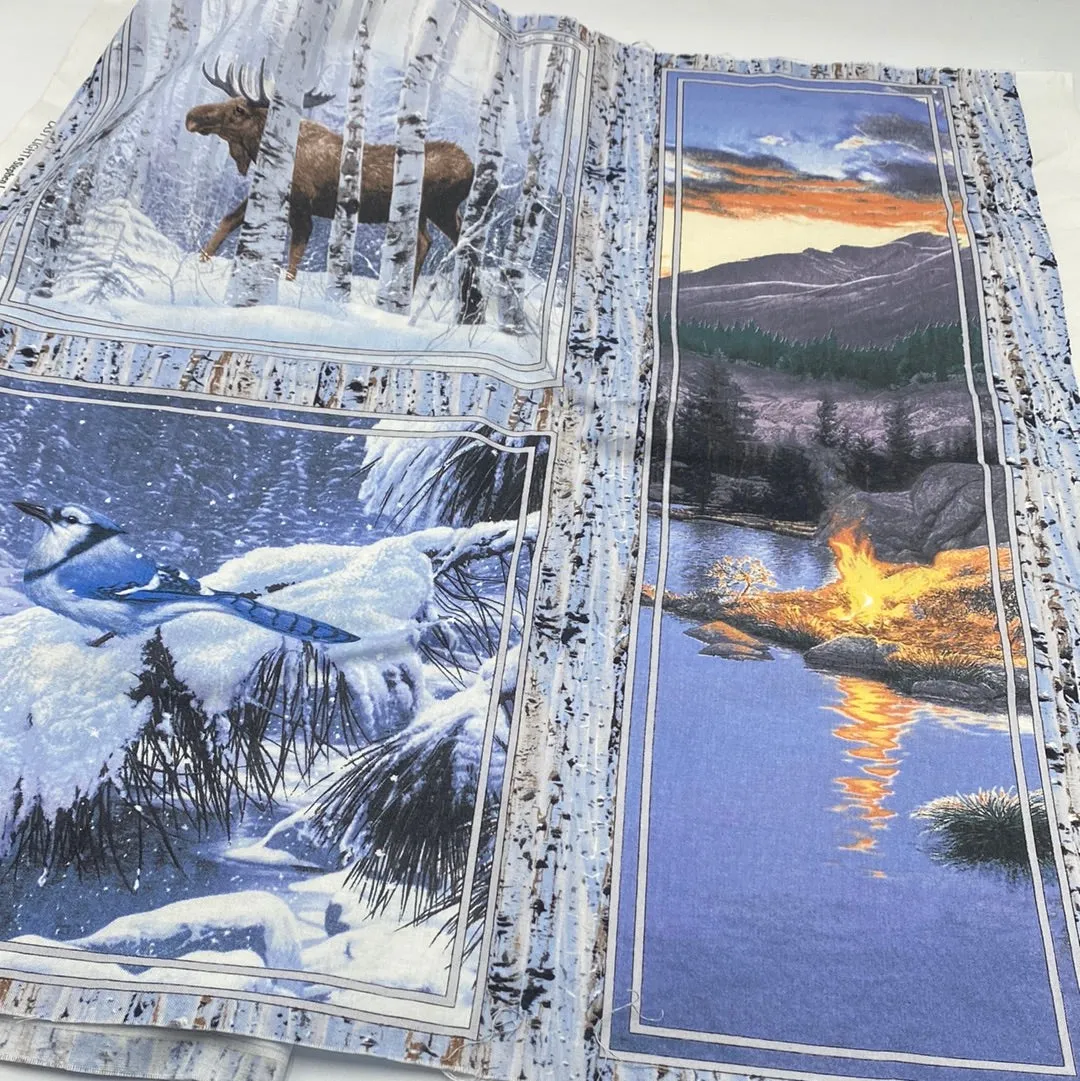Quilting Cotton Panel, Moose in Last Light (WQC1626)