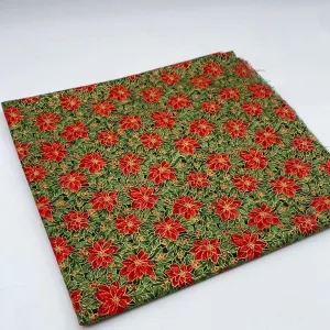 Quilting Cotton, Pointsettias (WQC1445)
