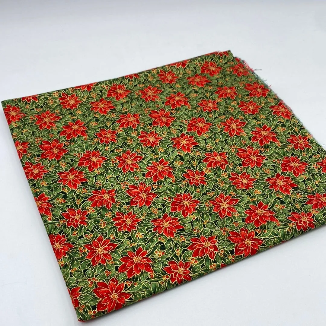 Quilting Cotton, Pointsettias (WQC1445)