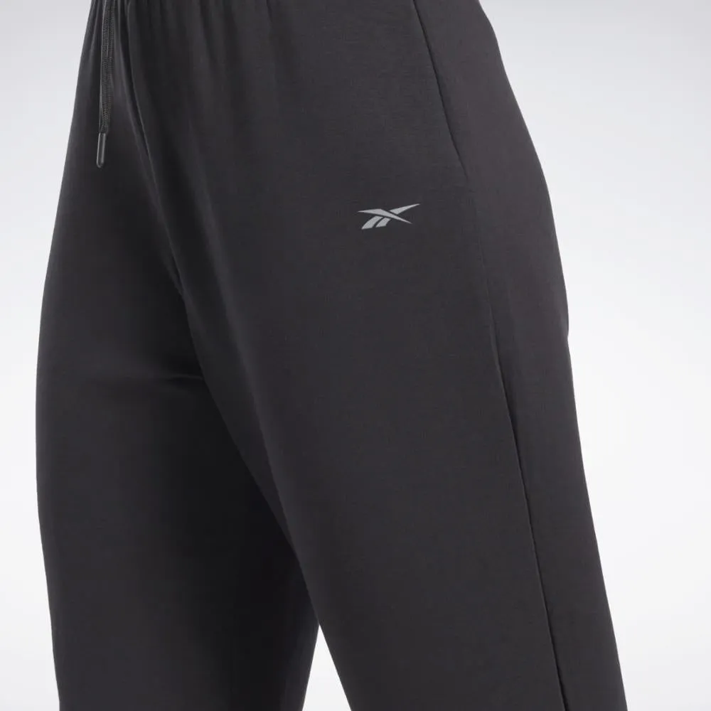 Reebok Apparel Women DreamBlend Cotton Knit Pants BLACK
