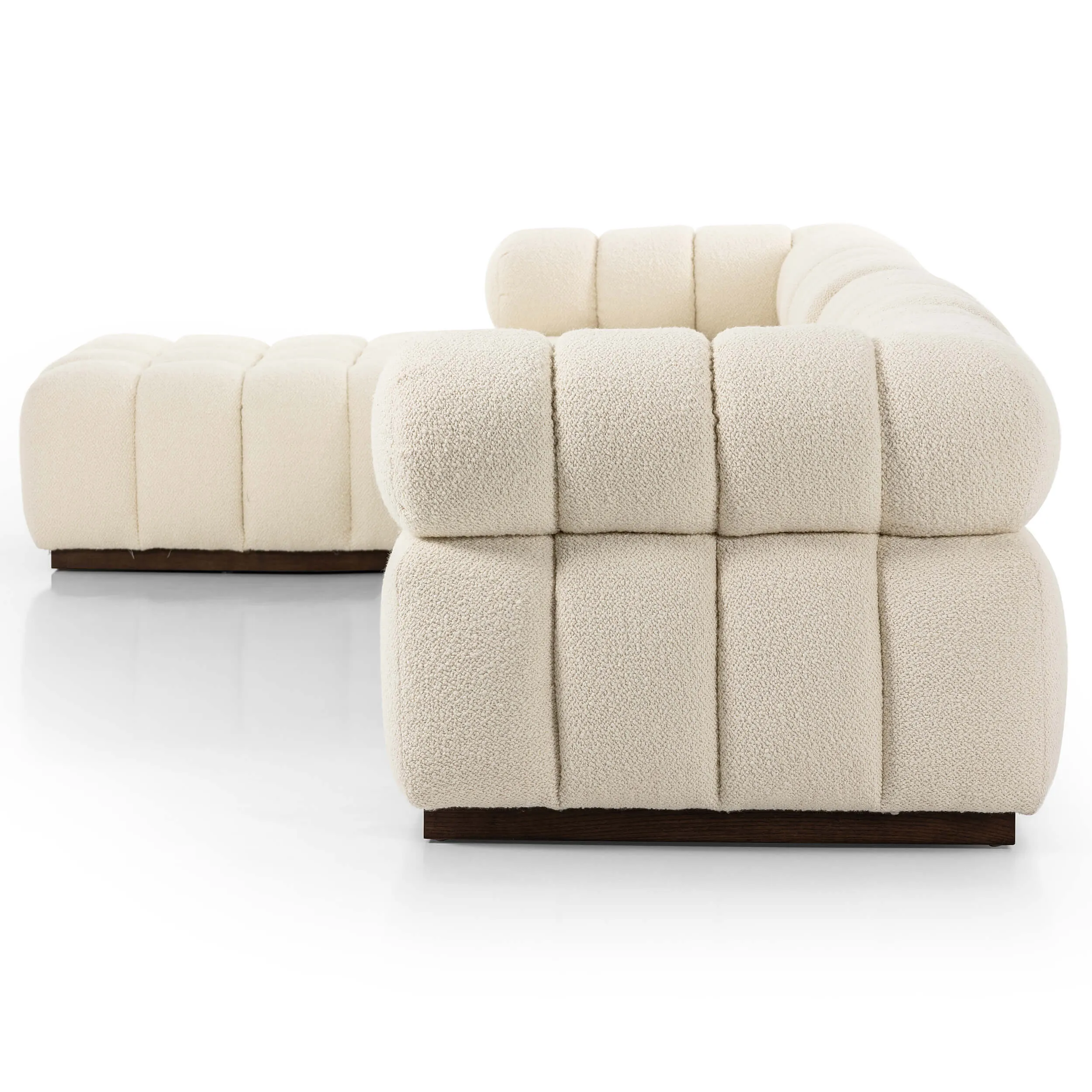 Roma 4-Piece Sectional w/Ottoman, Durham Cream