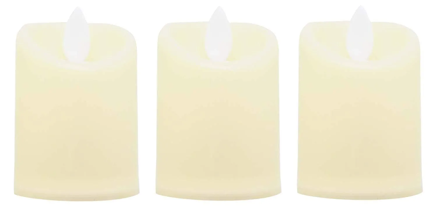 Saubhagya Global Acrylic Flickering LED Flameless Swing Candle Height:7cm Lights for Party Wedding Birthday Festival Romantic Dinner Decor 2*CR2032 Batteries Required (Included) (3)