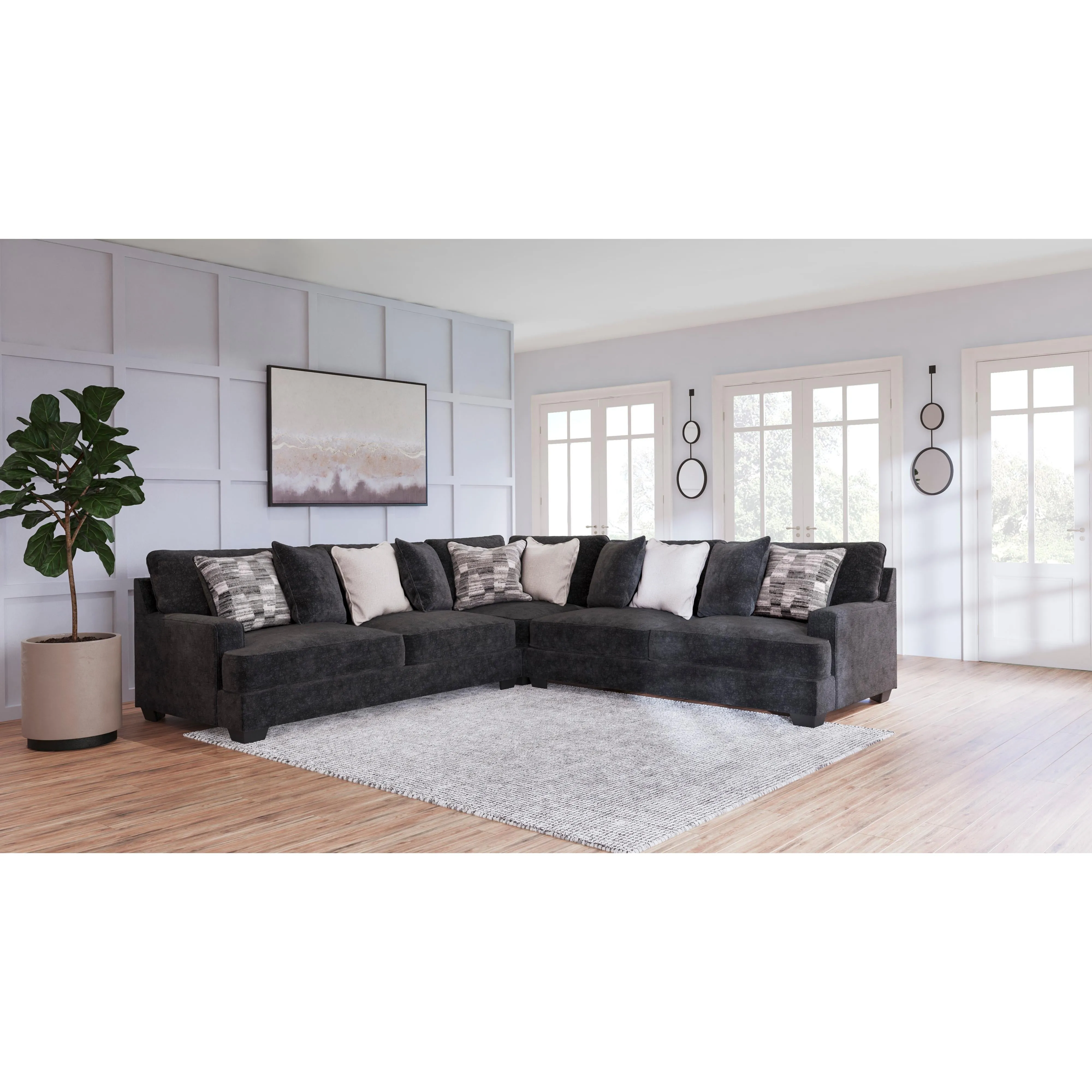 Signature Design by Ashley Lavernett Fabric 3 pc Sectional 5960366/5960377/5960367