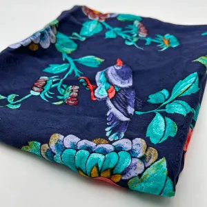 Silk Dress Weight, Navy Floral (WDW1873)