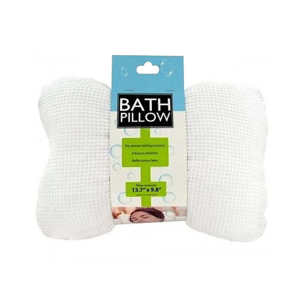Soft Cloth Bath Pillow with Suction Cups